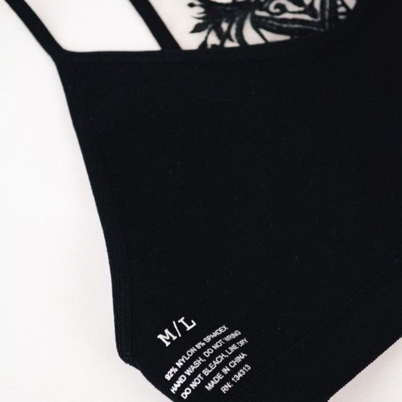 Tattoo Mesh Racerback Bralette - Picture 9 of 16